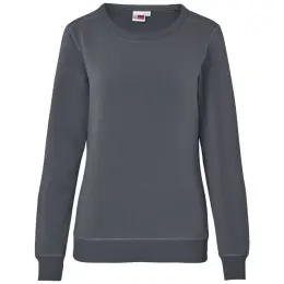 Ladies Quinn Crew Neck Sweater Grey Front